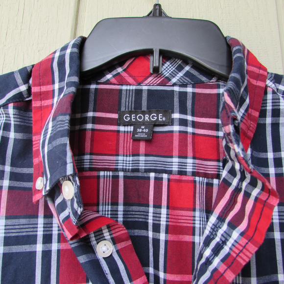 George Men's Short Sleeve Button down Casual Shirt - Picture 3 of 3